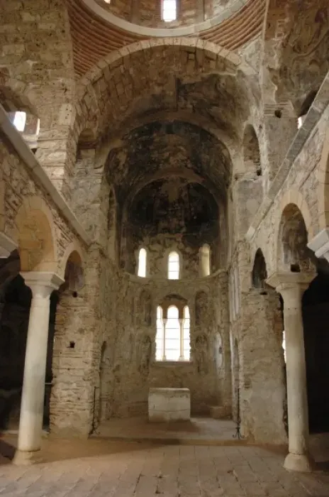 Framed Print : BYZANTINE ART. Hodegetria Church or Aphendiko Church. Built in 1310. Inside view