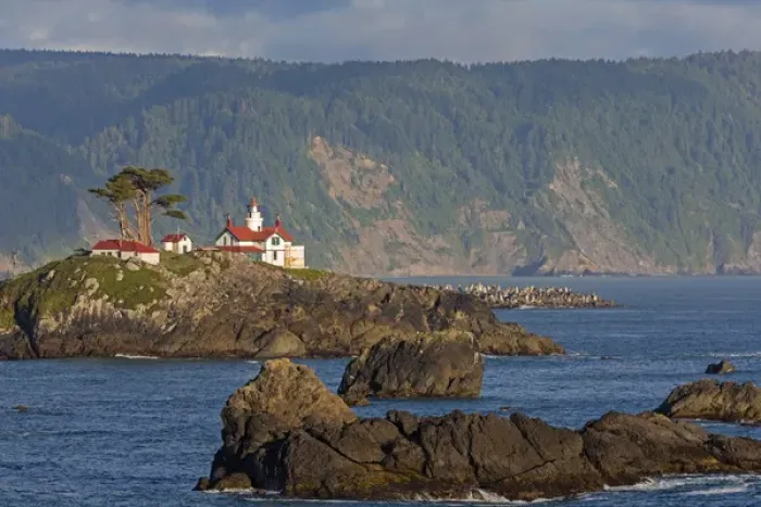 Framed Print : CA, Crescent City, Battery Point Lighthouse