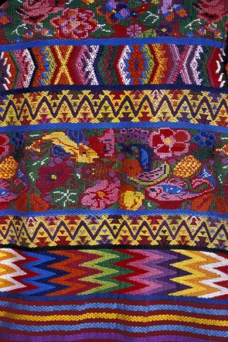 Framed Print : CA, Guatemala. Handloomed Framed Print : CA, Guatemala. Handloomed