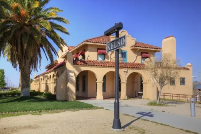Framed Print : CA, Mojave National Preserve, Kelso Depot Visitor Center, railroad stop built in 1924 Framed Print : CA, Mojave National Preserve, Kelso Depot Visitor Center, railroad stop built in 1924