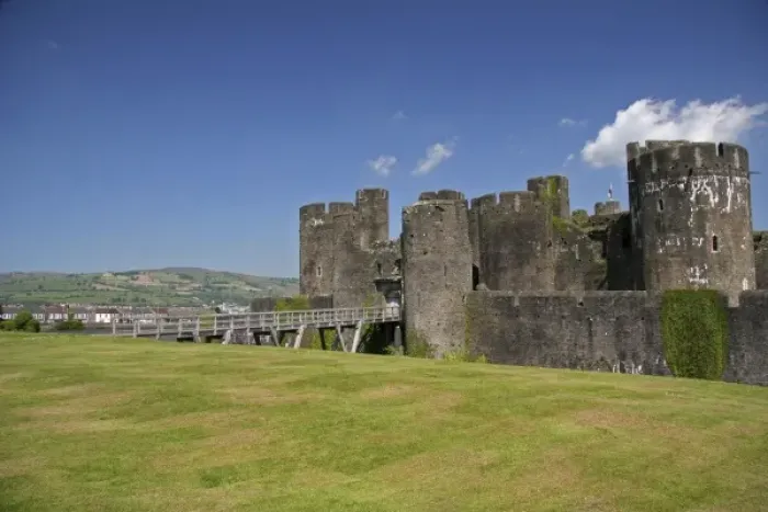 Framed Print : Caerphilly, Wales. The well preserved castle at Caerphilly Framed Print : Caerphilly, Wales. The well preserved castle at Caerphilly