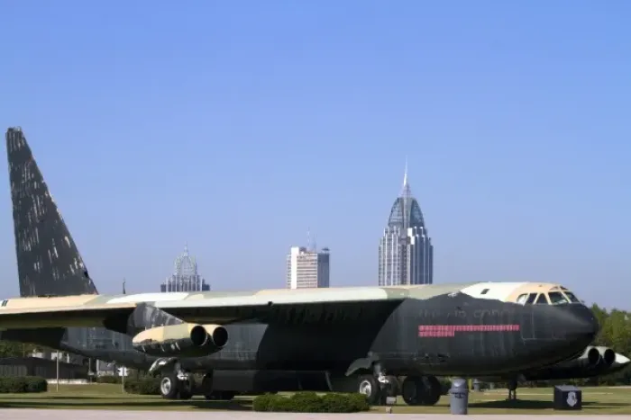 Framed Print : Calamity Jane B-52D bomber located at Battleship Memorial Park, Mobile, Alabama, USA