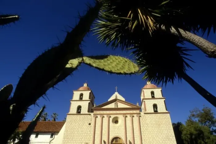Framed Print : California: Santa Barbara, Mission Santa Barbara, November