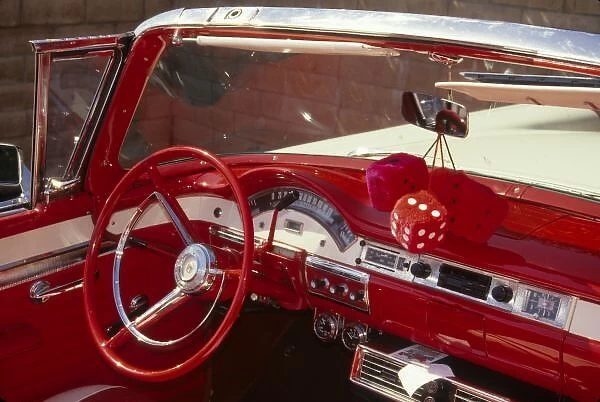 California: Santa Ynez Valley, Solvang, 1957 Ford