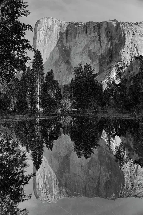 Framed Print : California, Yosemite National Park. El Capitan reflected in the Merced River