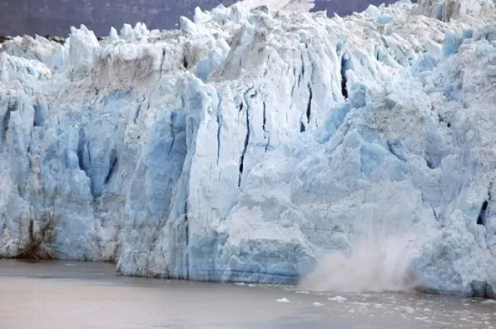 Framed Print : Calving at Hubbard Glacier, Alaska