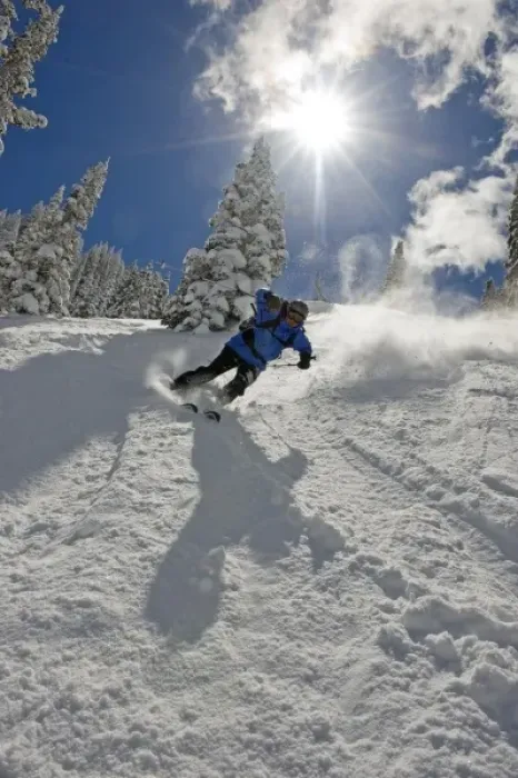Framed Print : Camron Carpenter enjoys some deep powder in the Wasatch Backcountry, Wasatch Mountains