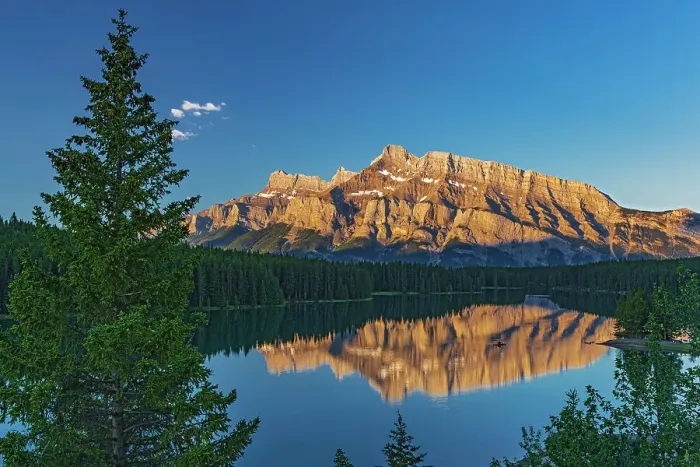 Framed Print : Canada, Alberta, Banff National Park. Mt. Rundle reflected in Two Jack Lake at sunrise Framed Print : Canada, Alberta, Banff National Park. Mt. Rundle reflected in Two Jack Lake at sunrise