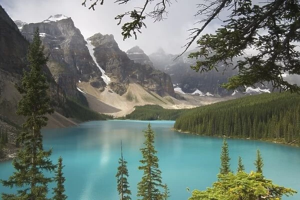 Canada, Alberta, Banff National Park. View of Moraine Lake