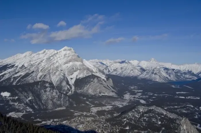Framed Print : Canada, Alberta, Banff. Views of Banff & the Bow River Valley from the summit of Sulphur Mountain Framed Print : Canada, Alberta, Banff. Views of Banff & the Bow River Valley from the summit of Sulphur Mountain