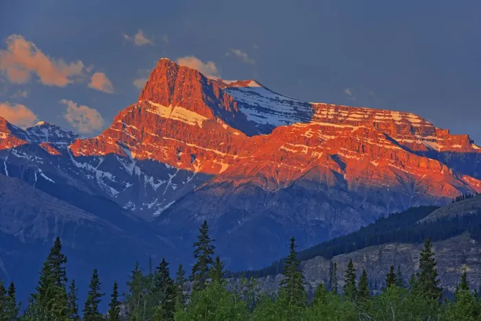 Framed Print : Canada, Alberta. Canadian Rocky Mountains at sunrise. Credit as Framed Print : Canada, Alberta. Canadian Rocky Mountains at sunrise. Credit as