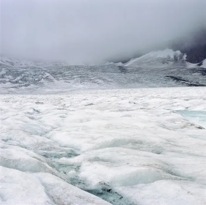 Framed Print : Canada, Alberta, Columbia Icefields. Melting ice on the Columbia Icefields in Jasper NP Framed Print : Canada, Alberta, Columbia Icefields. Melting ice on the Columbia Icefields in Jasper NP