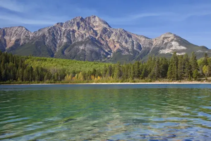 Framed Print : Canada, Alberta, Jasper National Park. Landscape of Patricia Lake and Pyramid Mountain Framed Print : Canada, Alberta, Jasper National Park. Landscape of Patricia Lake and Pyramid Mountain