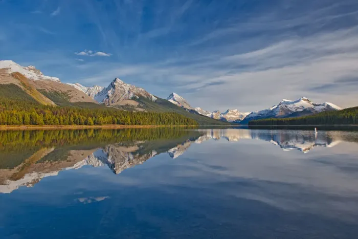 Framed Print : Canada, Alberta, Jasper National Park. Reflections in Maligne Lake Framed Print : Canada, Alberta, Jasper National Park. Reflections in Maligne Lake
