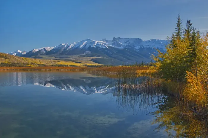 Framed Print : Canada, Alberta, Jasper National Park. Reflections in Talbot Lake Framed Print : Canada, Alberta, Jasper National Park. Reflections in Talbot Lake
