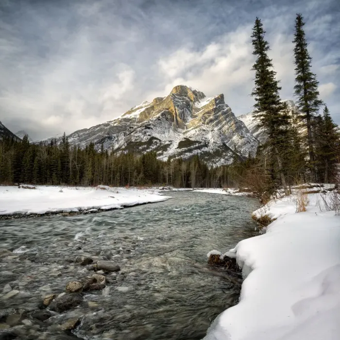 Framed Print : Canada, Alberta, Kananaskis Country, Mount Kidd and the Kananaskis River