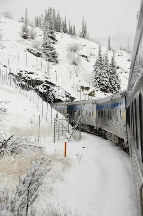 Framed Print : Canada, Alberta. VIA Rail Snow Train between Edmonton & Jasper Framed Print : Canada, Alberta. VIA Rail Snow Train between Edmonton & Jasper