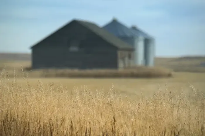 Framed Print : Canada-Alberta-Rosebud: Grain Barn  /  Wheat Farm  /  Autumn