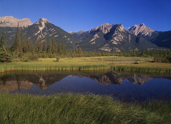 Canada, Alberta, View of Jasper Lake in Jasper National Park