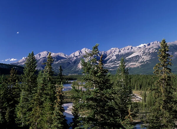 Canada, Alberta, View of Jasper National Park