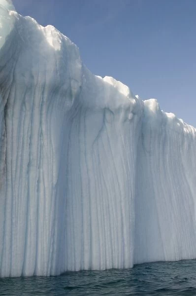 Canada, Baffin island, Striated surface of grounded iceberg, ARCTIC