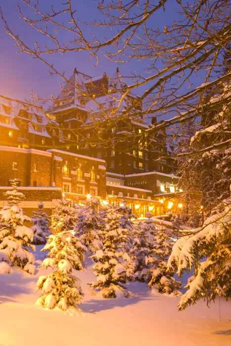 Framed Print : Canada, Banff, Banff Springs Hotel in evening light Framed Print : Canada, Banff, Banff Springs Hotel in evening light