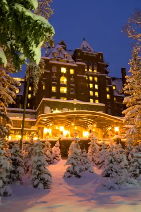 Framed Print : Canada, Banff, Banff Springs Hotel in evening light