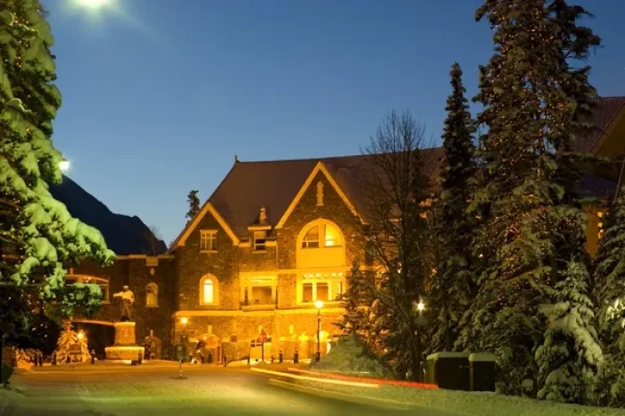 Framed Print : Canada, Banff, Banff Springs Hotel in evening light Framed Print : Canada, Banff, Banff Springs Hotel in evening light
