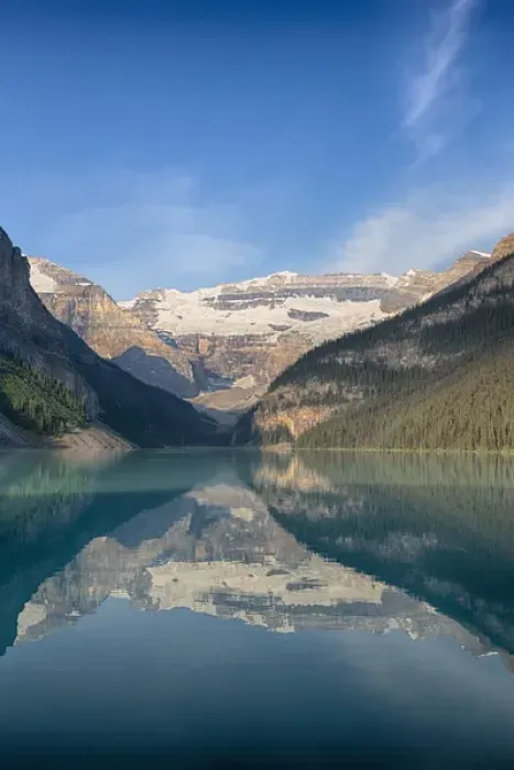 Framed Print : Canada, Banff National Park, Lake Louise, with Mount Victoria and Victoria Gclaiers