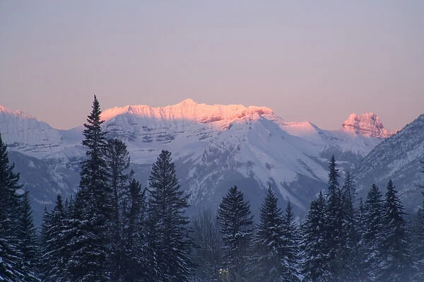 Canada, Banff, View of Mt. Edith and Sawback Range