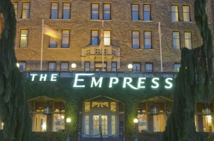 Framed Print : Canada, BC, Victoria, Empress Hotel at Dusk