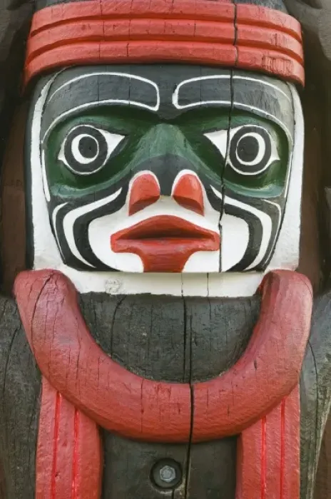 Framed Print : Canada, BC, Victoria, Inner Harbour, Totem Pole