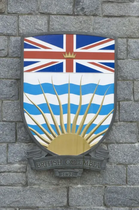 Framed Print : Canada, BC, Victoria, Leglislature Buildings, British Columbia Provincial Seal