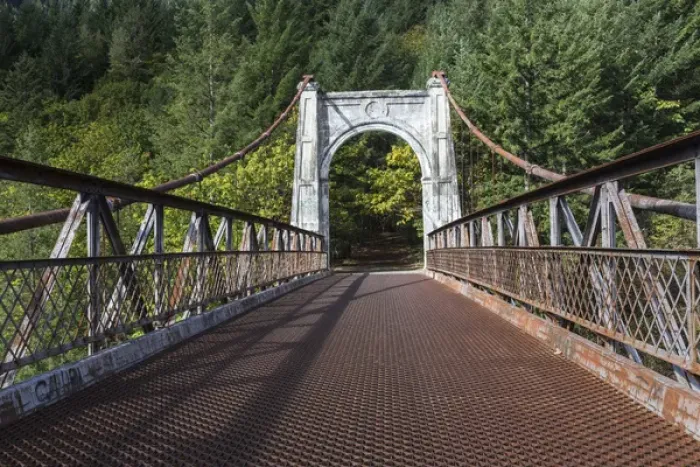 Framed Print : Canada, British Columbia. Alexandra Bridge over Fraser River