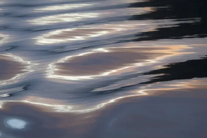 Framed Print : Canada, British Columbia, Broughton Islands. Sunset on water wave patterns. Credit as
