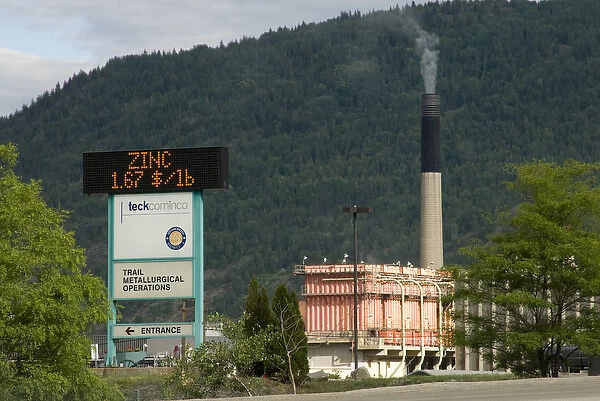 Canada: British Columbia, Columbia River Basin, Trail, Teck Cominco Metals Smelter