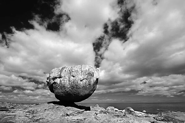 Canada, British Columbia, Haida Gwaii. Balance Rock on Graham Island