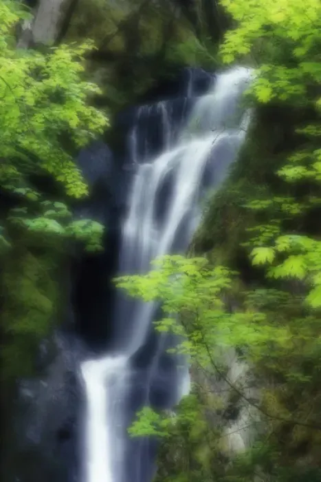 Framed Print : Canada, British Columbia, Langford. Waterfall montage at Goldstream Provincial Park
