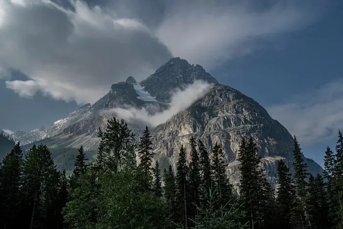 Framed Print : Canada, British Columbia. Mountain, forest and sky, Yoho National Park Framed Print : Canada, British Columbia. Mountain, forest and sky, Yoho National Park