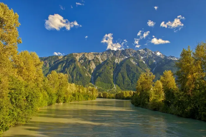 Framed Print : Canada, British Columbia, Pemberton. Mountains and Lillooet River Framed Print : Canada, British Columbia, Pemberton. Mountains and Lillooet River