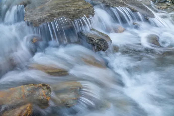 Framed Print : Canada, British Columbia, Selkirk Mountains. Close-up of cascading stream. ©Don Paulson  /  Jaynes Gallery  /  DanitaDelimont.com
