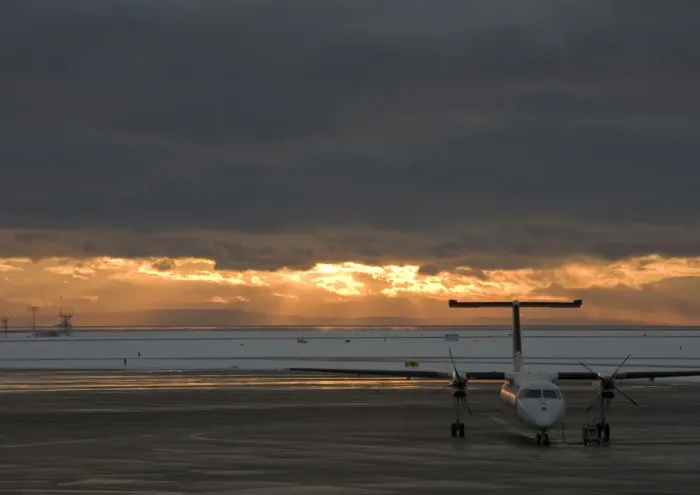 Framed Print : Canada, British Columbia, Vancouver. Dash 8 aircraft with sun lighting distant clouds Framed Print : Canada, British Columbia, Vancouver. Dash 8 aircraft with sun lighting distant clouds