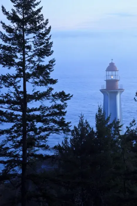 Framed Print : Canada, British Columbia, Vancouver, Lighthouse near Vancouver