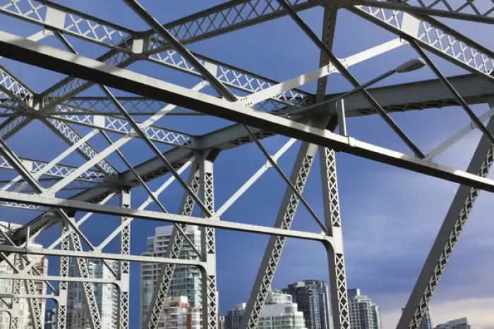 Framed Print : Canada, British Columbia, Vancouver, Burrard Street Bridge, detail