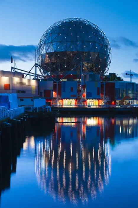 Framed Print : Canada, British Columbia, Vancouver, Granville Island, dawn view of False Creek