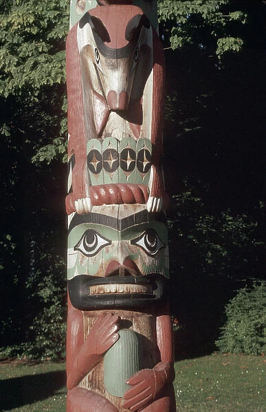 Canada, British Columbia, Vancouver Totem in Stanley Park
