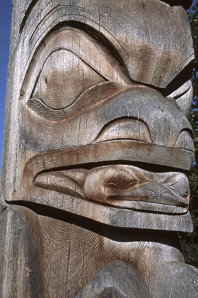 Canada, British Columbia, Vancouver UBC Museum of Anthropology Detail of totem
