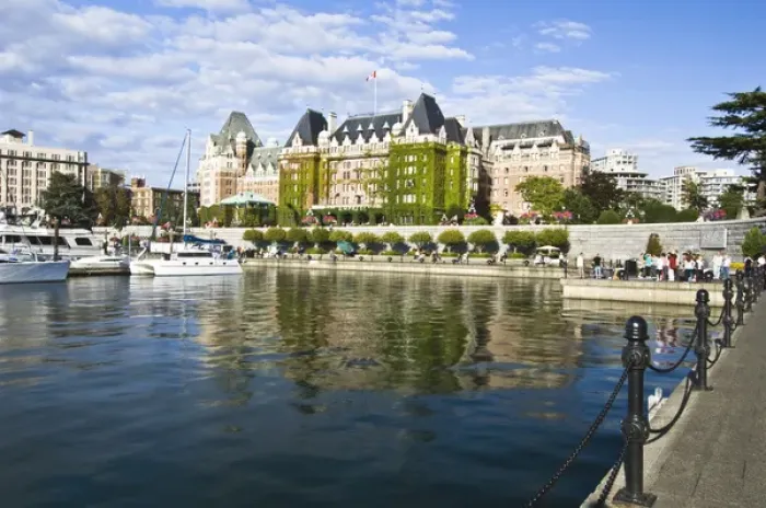 Framed Print : Canada, British Columbia, Victoria, Empress Hotel on the Inner Harbour