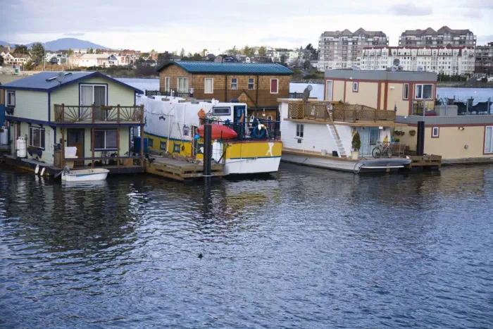 Framed Print : CANADA, British Columbia, Victoria. Inner Harbour Houseboats Framed Print : CANADA, British Columbia, Victoria. Inner Harbour Houseboats