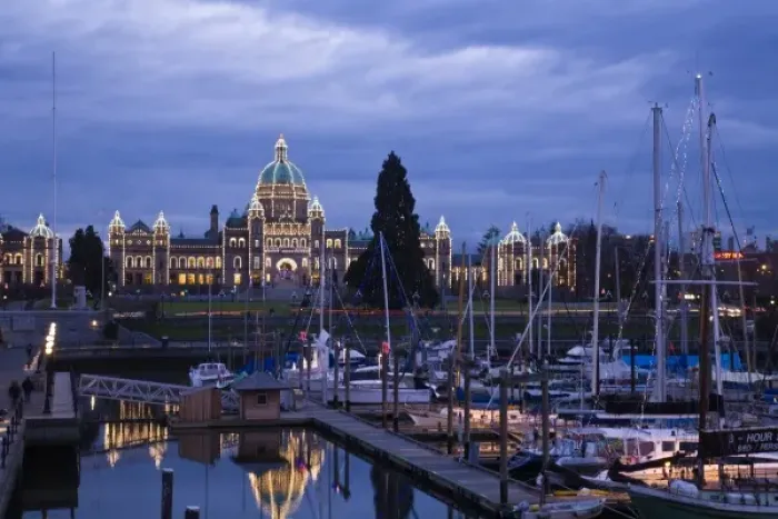 Framed Print : CANADA, British Columbia, Victoria. Evening, Inner Harbour Framed Print : CANADA, British Columbia, Victoria. Evening, Inner Harbour